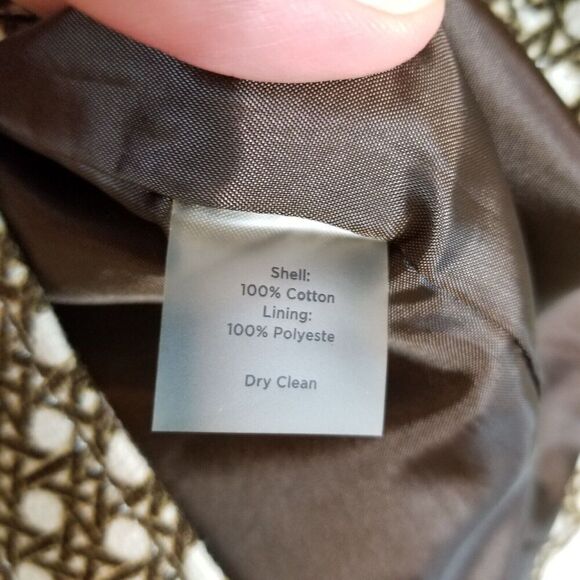 Talbots Woman Jacket Size 18 Brown Tan Button Front Round Neck Lined Career - Picture 4 of 4